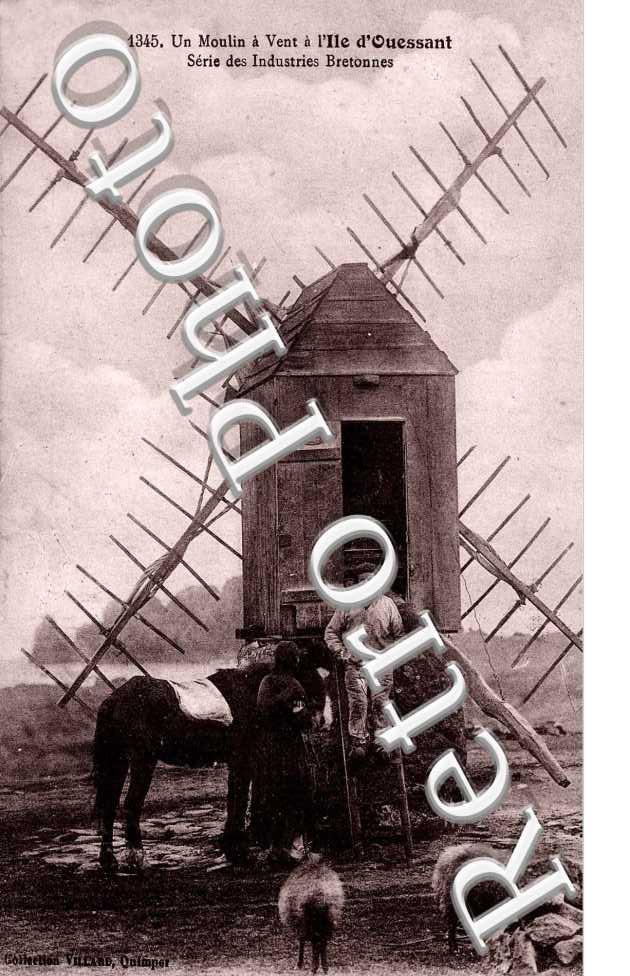 un moulin a vent - serie des industries bretonnes