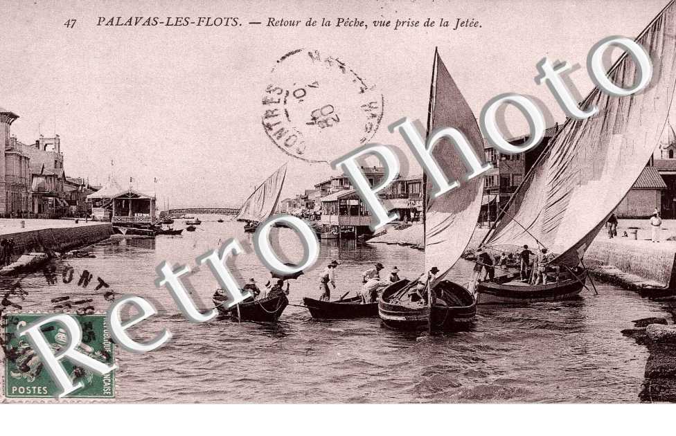 Retour de la peche, vue prise de la jetee