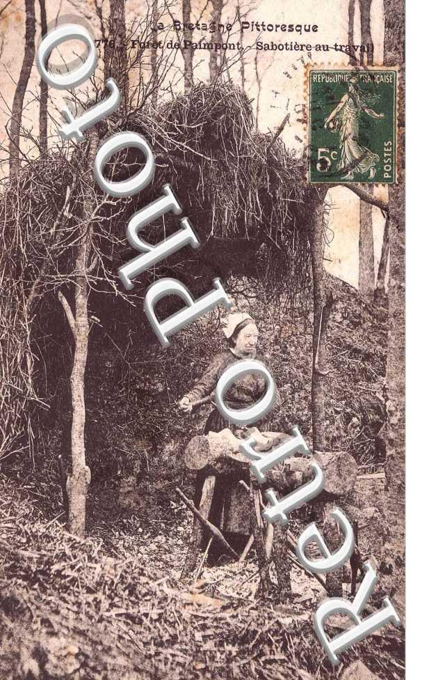 foret, sabotiere au travail