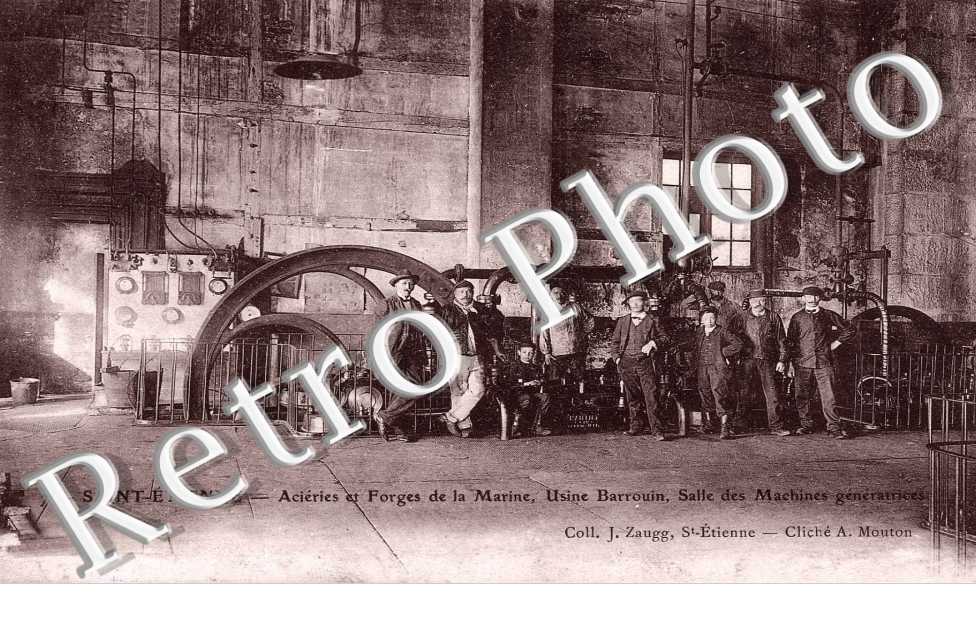 acieries et forges dans la marine, usine barrouin, salle des machines generatrices