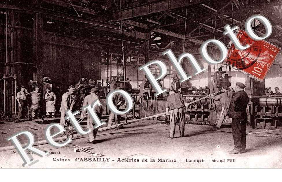 Assaily-Lorette. acierie de la marine - Laminoir - grand mill