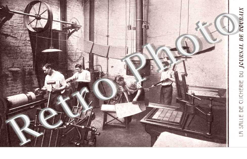Salle de clicherie du journal de Roubaix