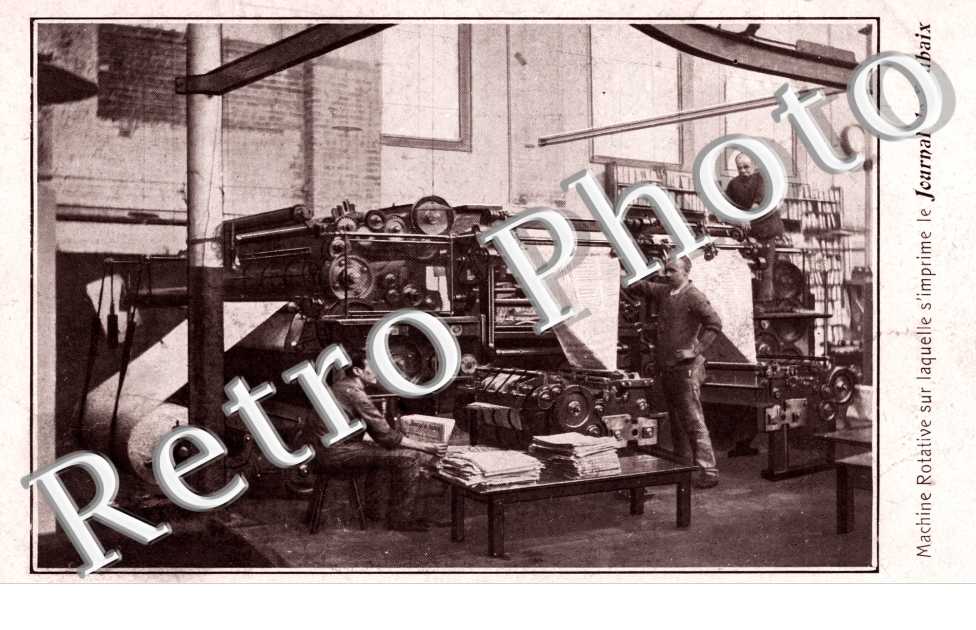 machine rotative sur laquelle s&#039;imprime le journal de Roubaix