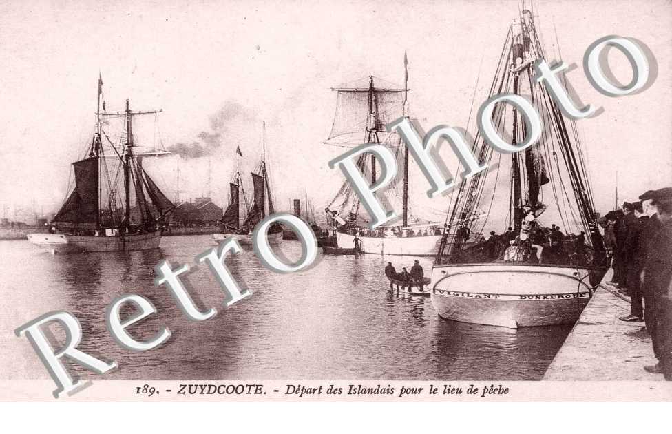 depart des Islandais pour le lieu de peche