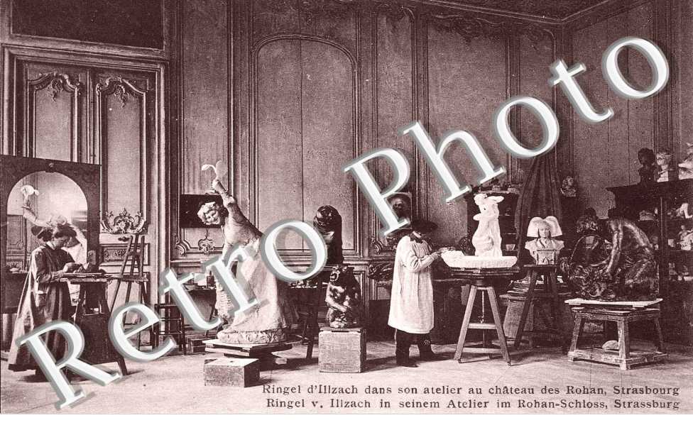 Ringel d'Illzach dans son atelier au chateau des Rohan