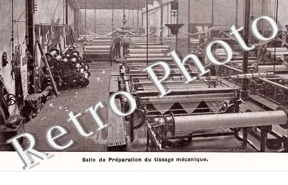 David et Maigret - Salle de preparation du tissage mecanique