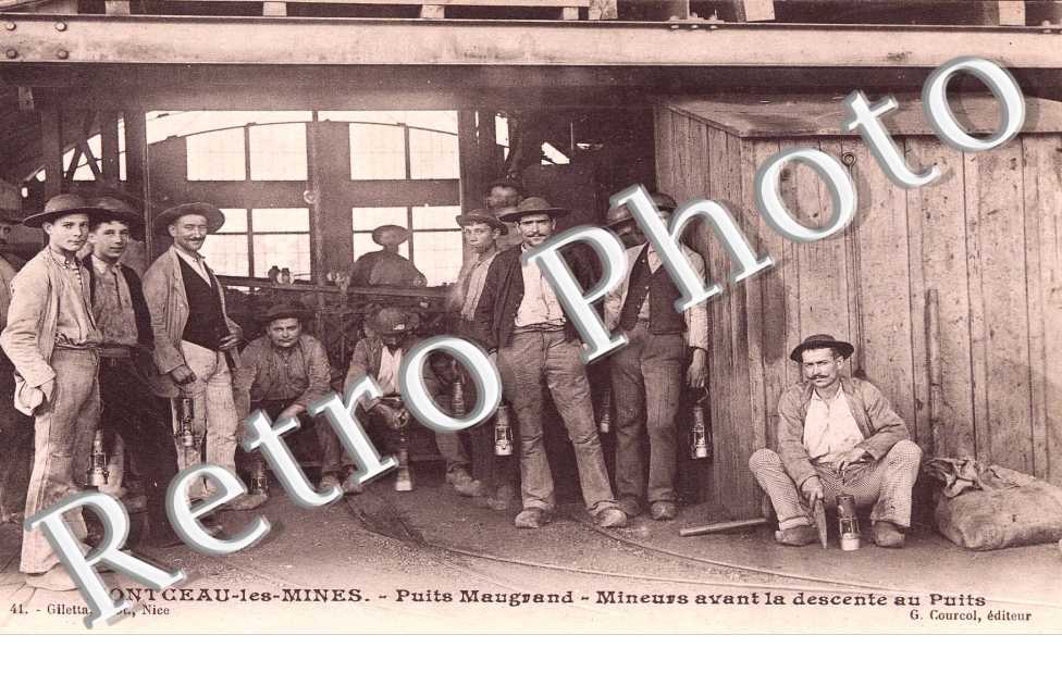 Puits Maugrand - Mineurs avant la descente