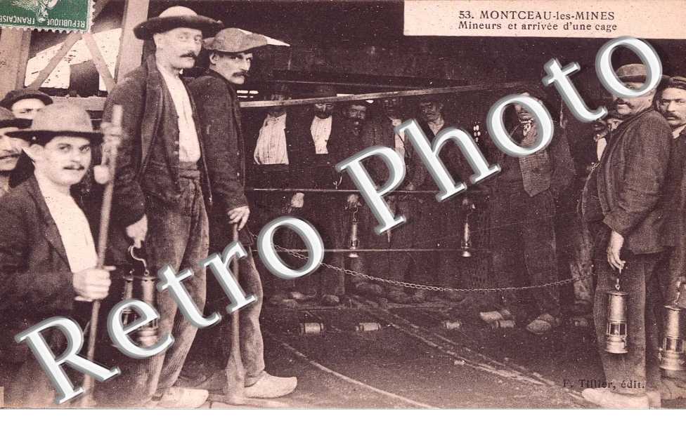 MINEURS ET ARRIVEE D'UNE CAGE