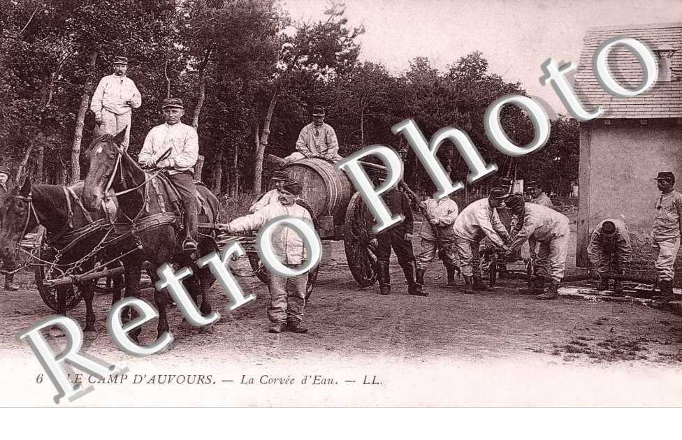 La corvee d&#039;eau - attelage de chevaux