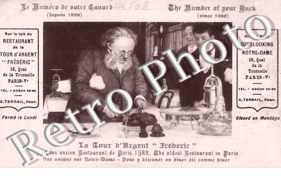 La Tour d'Argent "Frederic" 15 quai de la Tournelle