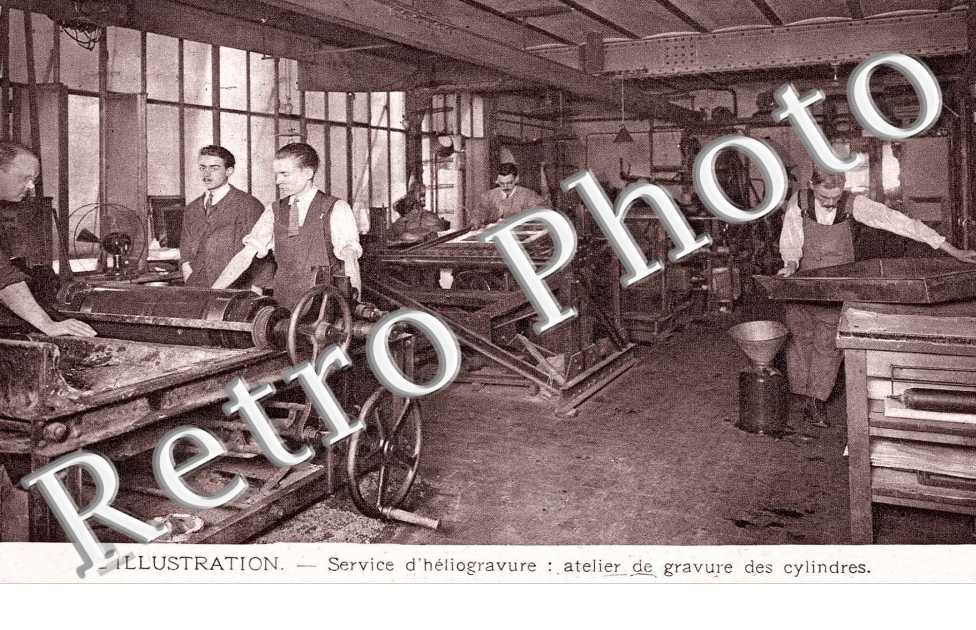  Rue Saint Georges Service d&#039;heliogravure - atelier de gravure des cylindres - L&#039;Illustration