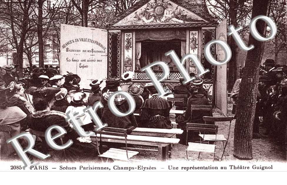 Scenes parisiennes Une representation au theatre Guignol