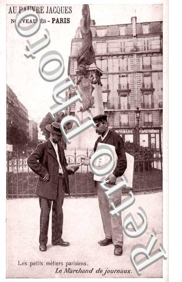 les Petits metiers parisiens  Le marchand de journeaux