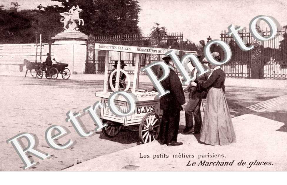 Les petits metiers parisiens Le marchand de Glaces