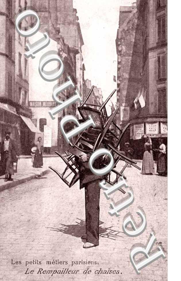 Les petits metiers parisiens Le rempailleurs de chaises