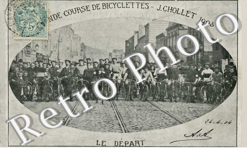 Grande Course de Bicyclettes - J. Chollet 1903 - Le Départ