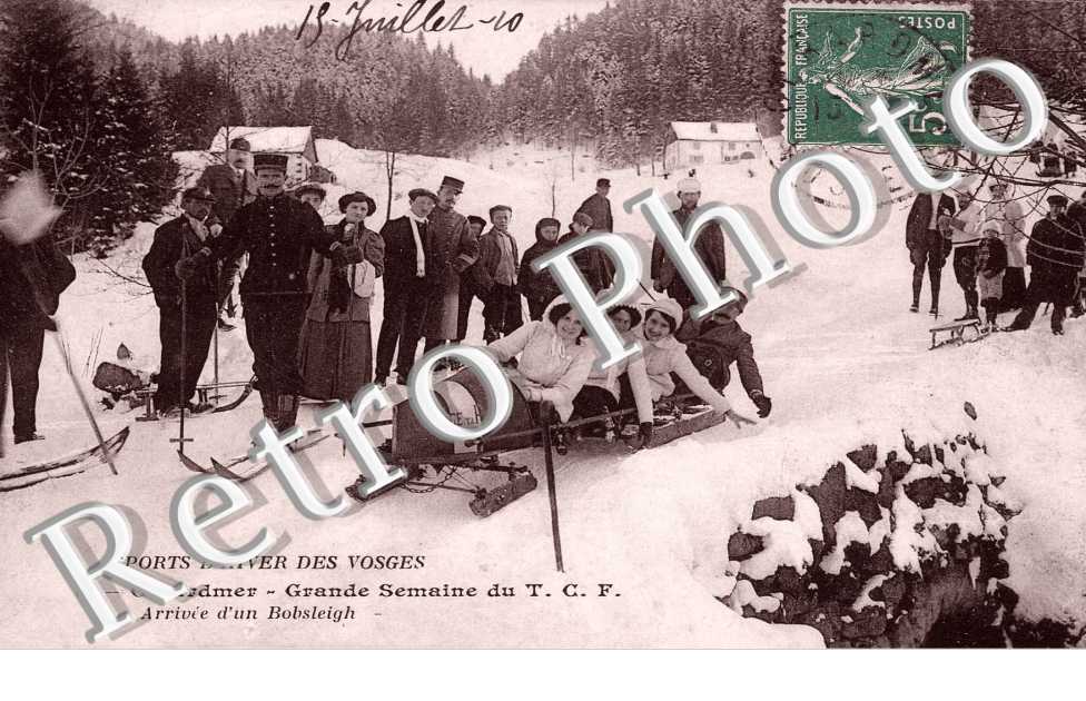 Arrivee d'un Bobsleigh
