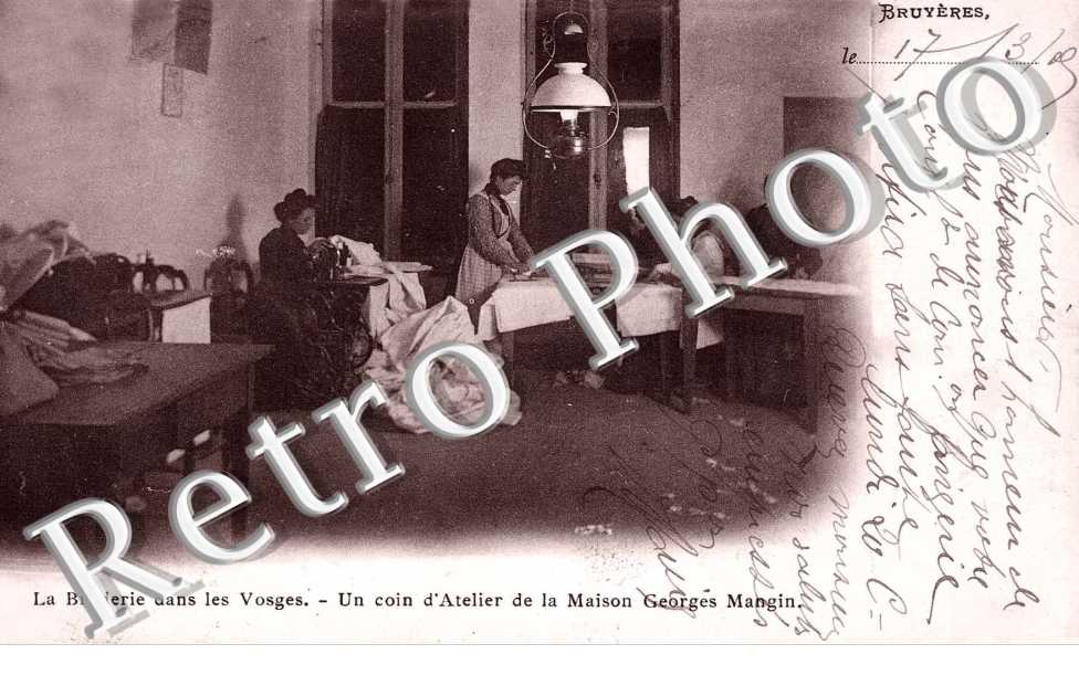 La broderie dans les vosges - Un coin de l&#039;atelier de la maison Georges Mangin