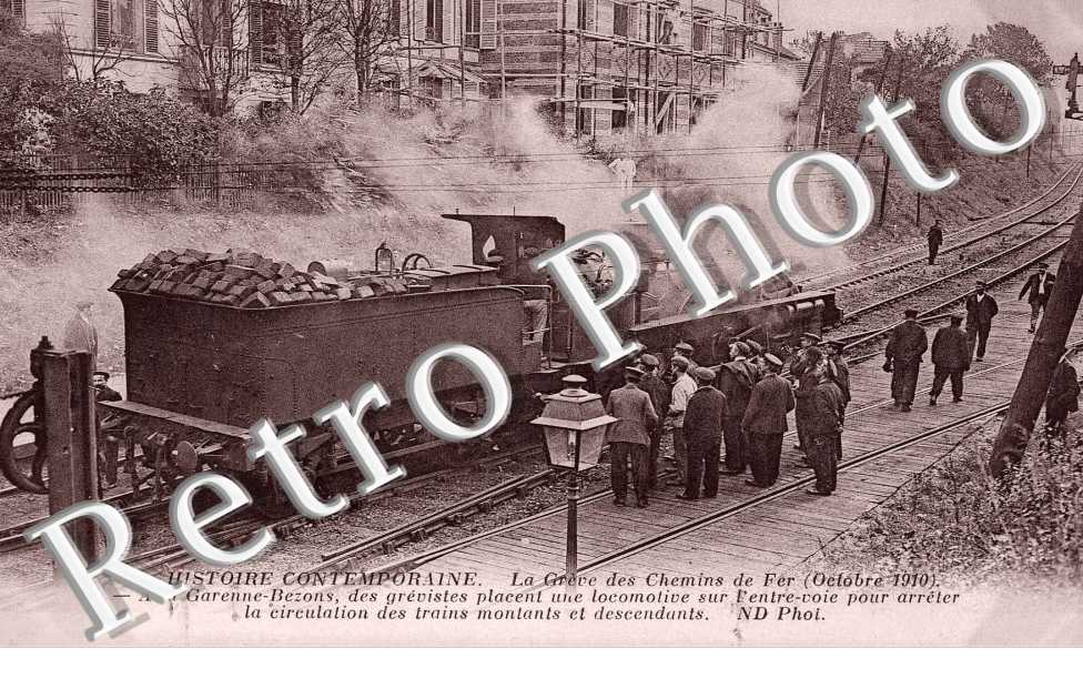 Greve des chemins de fer (octobre 1910) - Locomotive