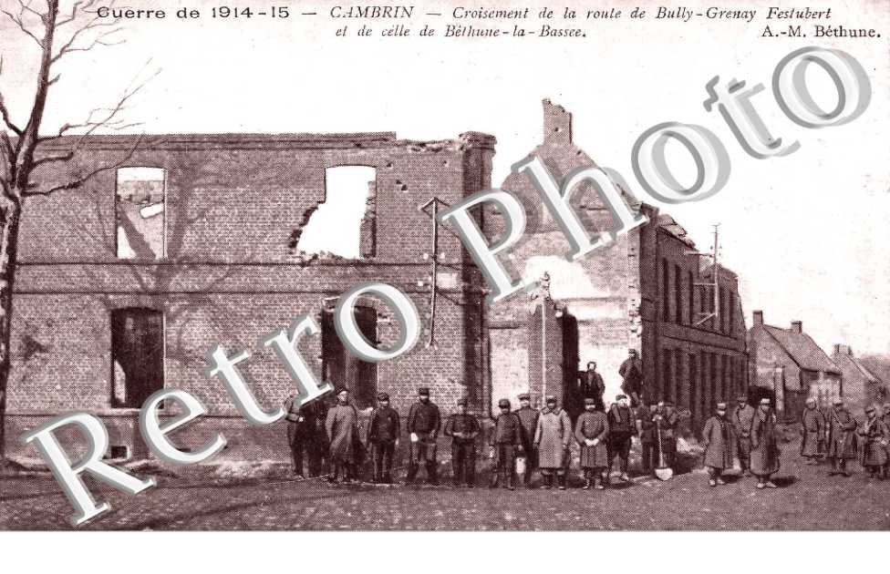 croisement de la route de Bully-Grenay et de celle de Bethune-la-Basse