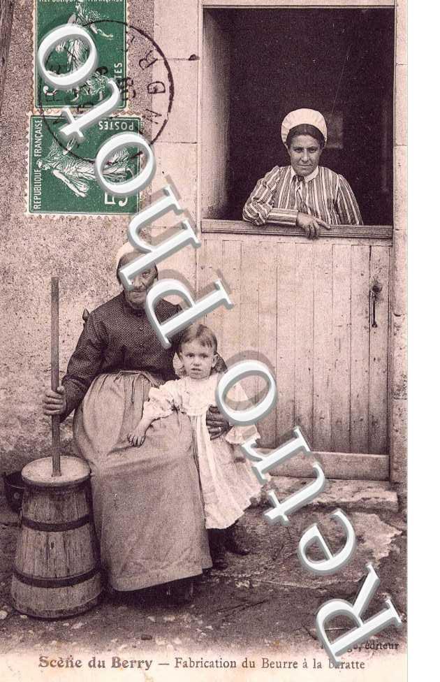 Fabrication du Beurre à la Baratte