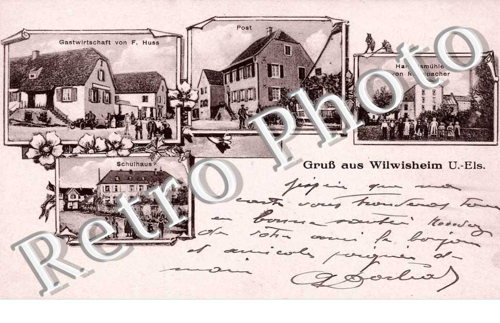 Gastwirtschaft von F. Huss. Handelsmuhle von Ramspacher