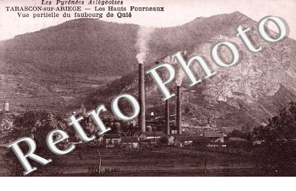 les hauts fourneaux - vue partielle du faubourg de quie