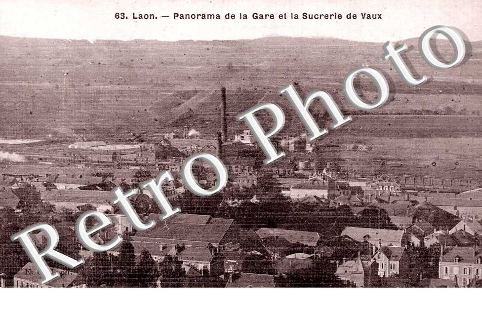 Panorama de la gare et la sucrerie de vaux