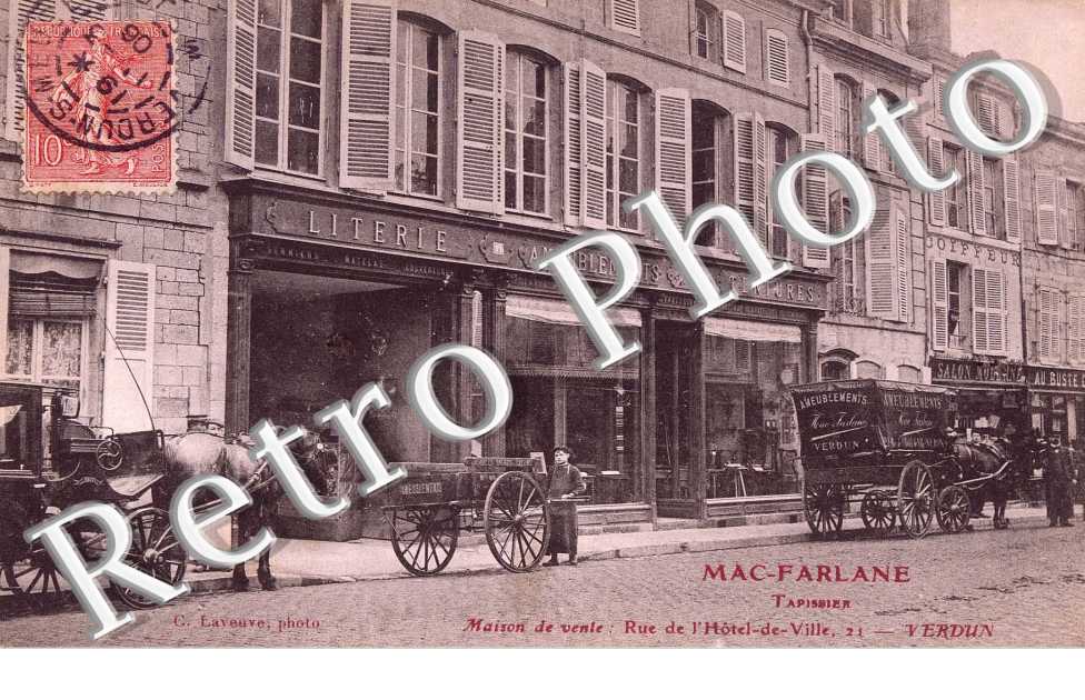 Mac Farlane tapissier (facade) - rue de l'Hotel de Ville 21