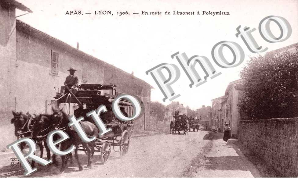 AFAS LYON 1906   EN ROUTE DE LIMONEST a Poleymieux
