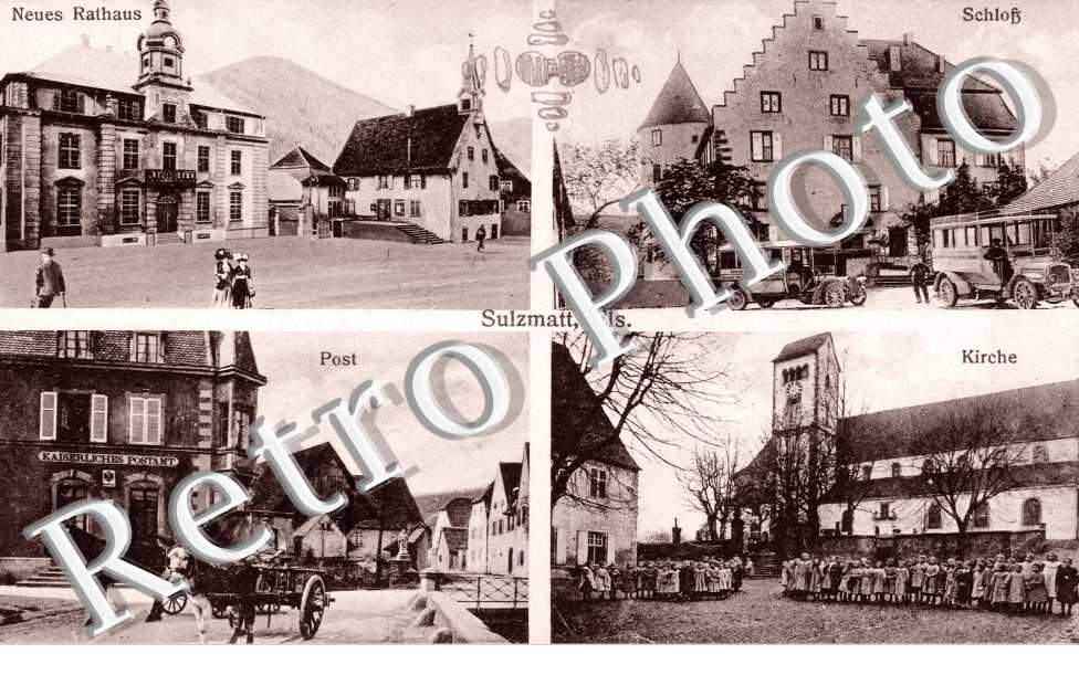 Neues Rathaus - Post - Schloss - Kirche