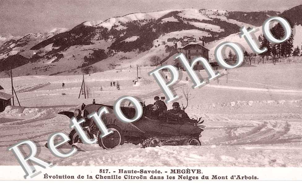 Chenille citroën dans les neiges du mont d&#039;Arbois (automobile)