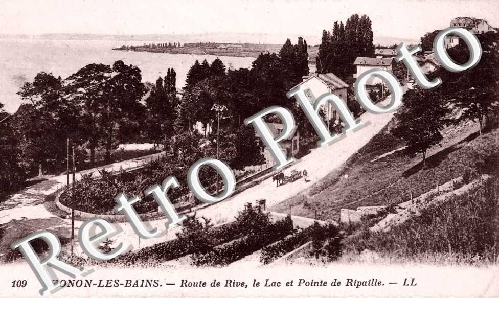 ROUTE DE RIVES, le lac et Pointe de Ripaille