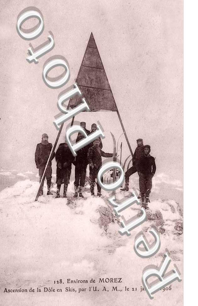 ascension de la dole en skis, par l&#039;U.A.M. le 21 janvier 1906