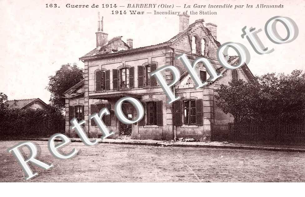 La gare incendiee par les allemands