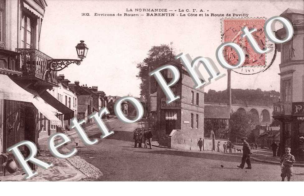 La cote et la route de Pavilly
