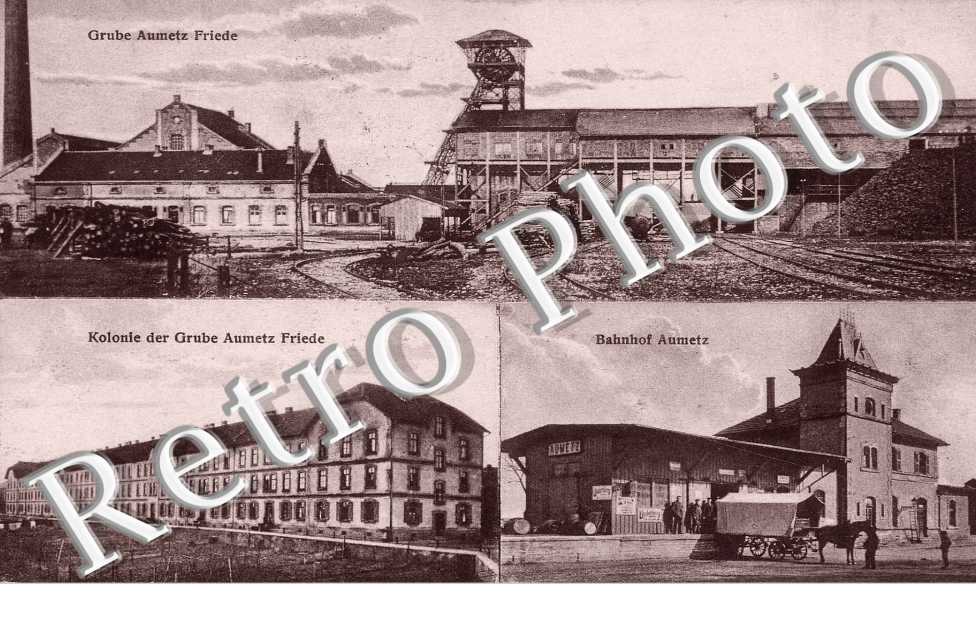 Grube Aumetz Friede, Kolonte der grube Aumetz Friede, Bahnhof Aumetz