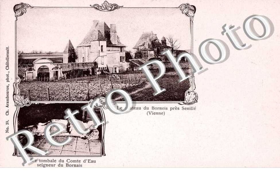 Le Chateau de Borneis. Pierre tombale du Comte d'Eau seigneur du Bornais