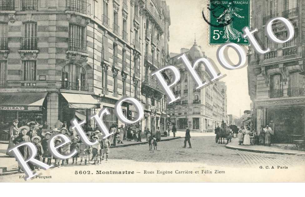 Rue Eugène Carrière et Félix Ziem