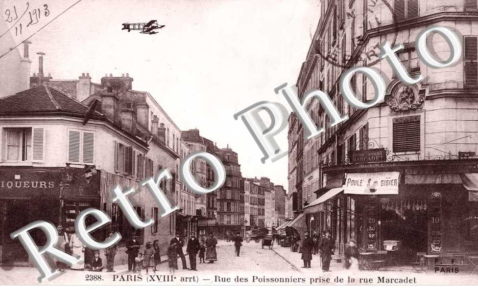 RUE DES POISSONNIERS prise de la rue Marcadet