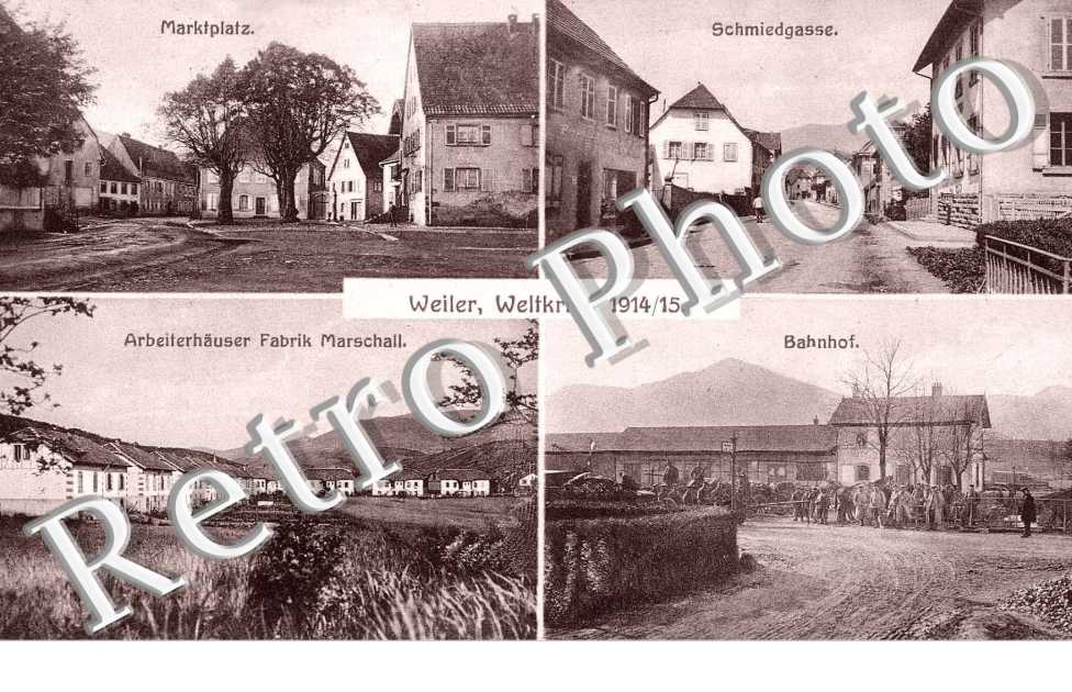 Bahnhof - Marktplatz - Weltkrieg 1914-15