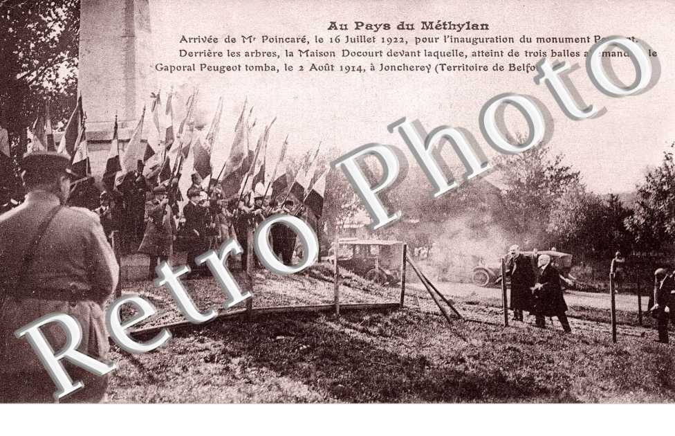 Arrivee de Me Poincare 16 juillet 1922 - inauguration du monument Peugeot
