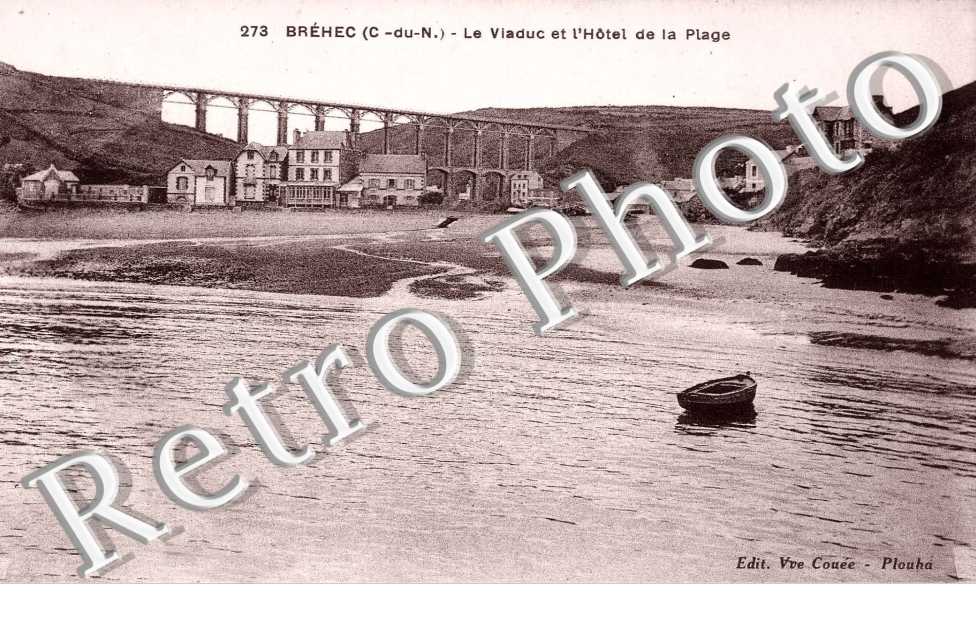 BREHEC le viaduc et l&#039;hotel de la plage