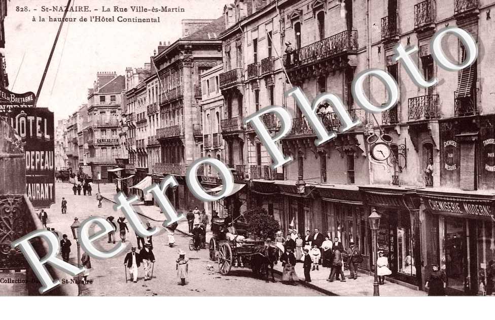 La rue Ville-es-Martin a la hauteur de l&#039;hotel continental