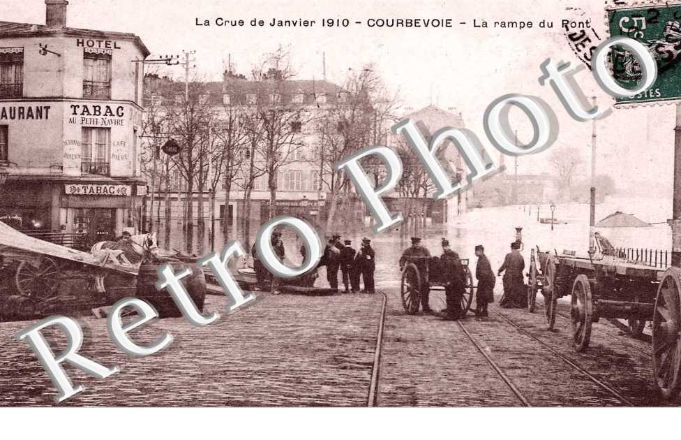 La crue de janvier 1910 - La rampe et le pont
