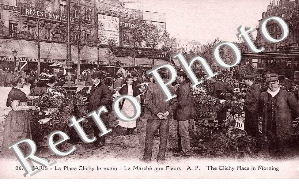 La Place de Clichy, le Marche aux Fleurs