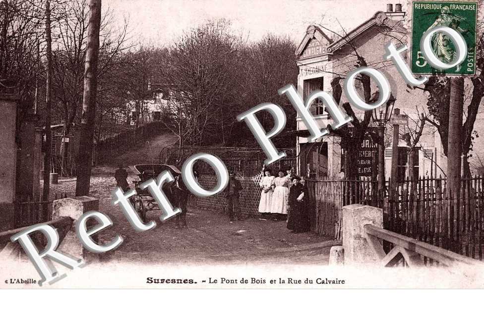 Le pont de bois et la rue du calvaire - attelage de cheval