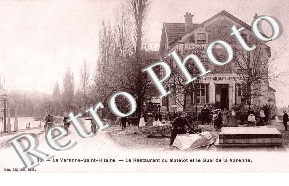 LA VARENNE SAINT HILAIRE  Le restaurant du matelot et le quai de la Varenne