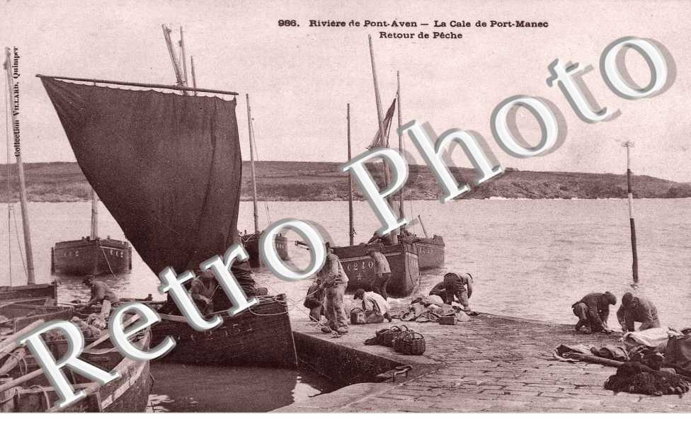 la cale de port manec, retour de peche