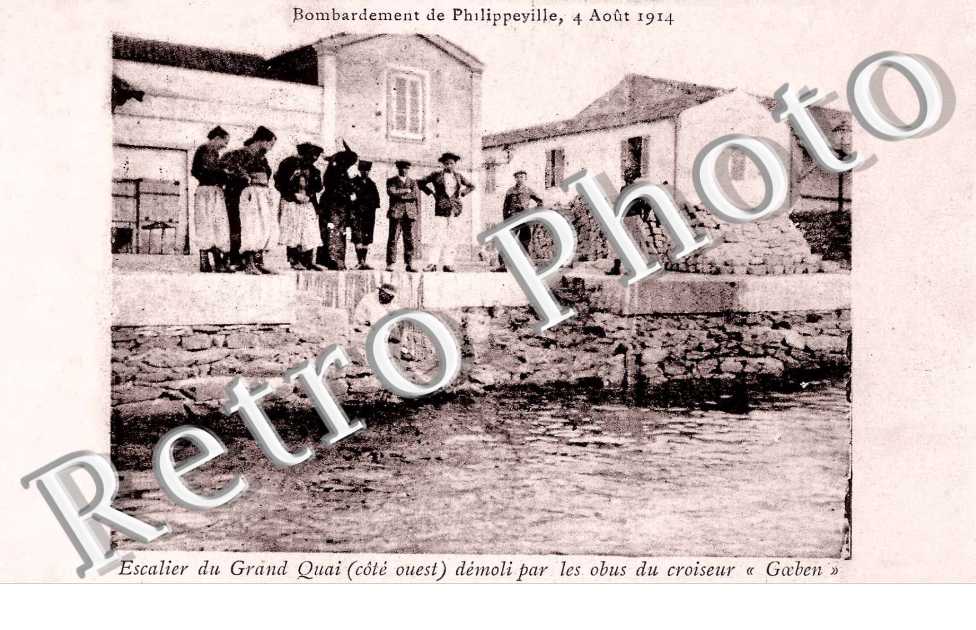 Escalier du Grand Quai demolli par les obus du croiseur Goeben